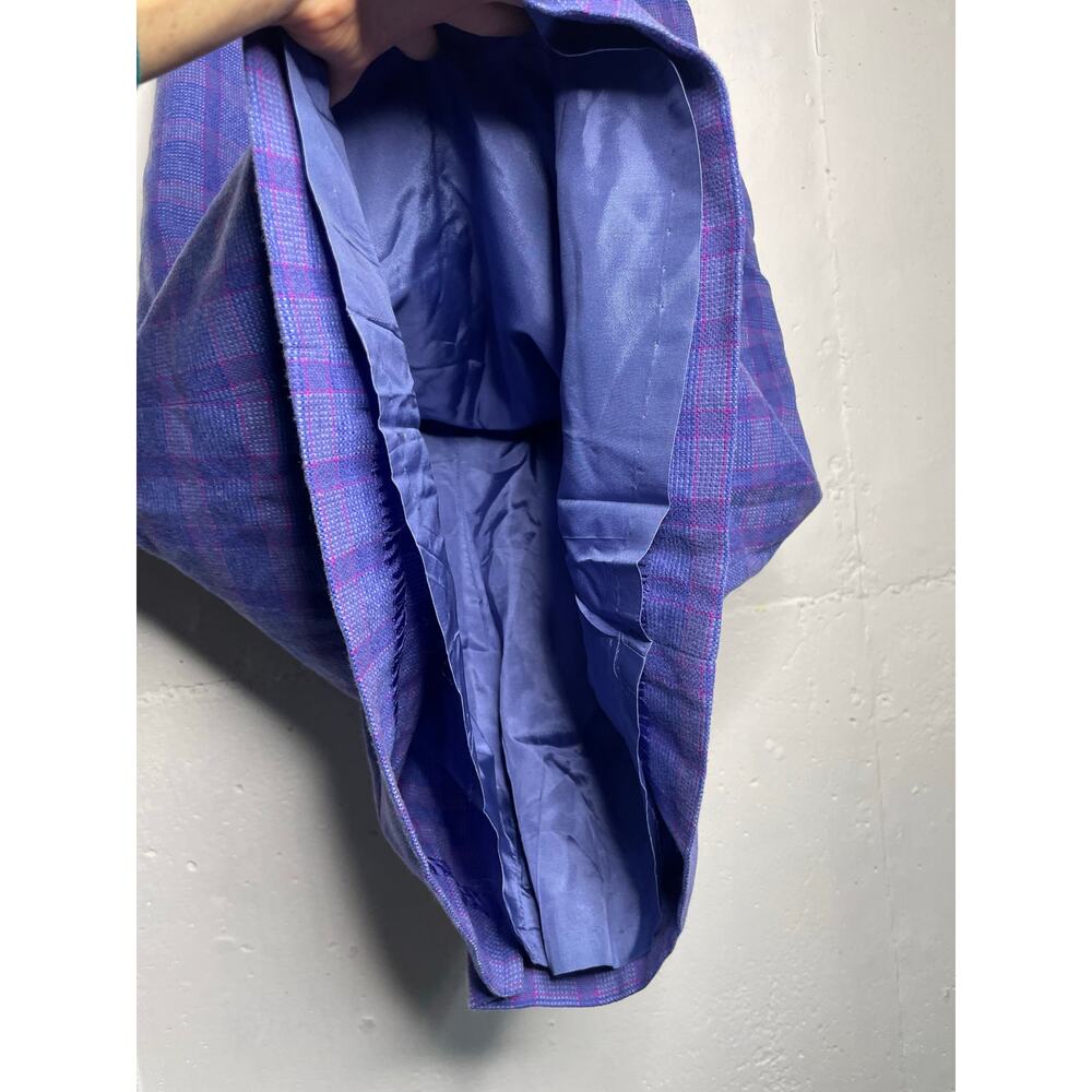 Vintage Pendleton Wool Midi Skirt Purple Plaid Size 10 - Picture 4 of 11